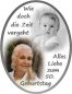 Preview: Ovales Tortenfoto als Collage aus 2 Bildern (inkl. Wunschtext)