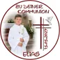 Preview: Tortenaufleger zur Kommunion & Konfirmation – Edles Doppelkreuz mit Friedenstaube