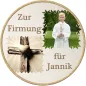 Preview: Fototortenaufleger für Kommunion, Konfirmation, Firmung und Jugendweihe mit Holzkreuz