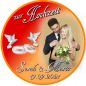 Preview: Tortenbild für die Hochzeit Motiv 1