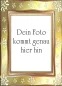 Preview: Essbarer Foto-Tortenaufleger mit goldenem Barock-Rahmen (Hoch- & Querformat)