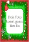 Preview: Essbarer Foto-Tortenaufleger zu Weihnachten mit Nikolausmütze & Zuckerstange