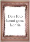 Preview: Essbarer Foto-Tortenaufleger im Roségold-Rahmen mit Zackenrand-Effekt