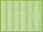 Preview: Personalisierter Fußballfeld Tortenaufleger mit individuellem Wunschtext und Spruch