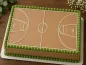Preview: Personalisierter Basketballfeld Tortenaufleger mit individuellem Wunschtext und Spruch