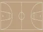 Preview: Personalisierter Basketballfeld Tortenaufleger mit individuellem Wunschtext und Spruch
