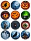 Preview: Personalisierte Muffin- und Cupcake-Aufleger im 12er-Set – 12 verschiedene Halloween Grusel-Motive