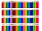 Preview: Essbares Tortenband im Buntstifte-Design (Kunterbunt), 4er-Set