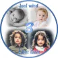 Preview: Rundes Tortenfoto als Collage aus 3-5 Bildern (inkl. Wunschtext)