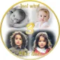 Preview: Rundes Tortenfoto als Collage aus 3-5 Bildern (inkl. Wunschtext)