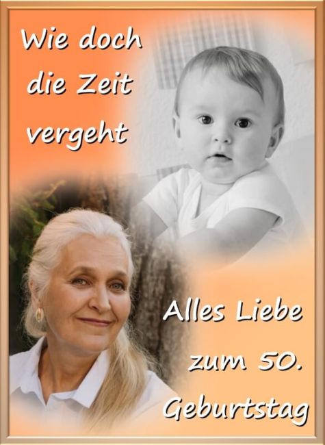 Preview: Rechteckiges Tortenfoto als Collage aus 2 Bildern (inkl. Wunschtext)