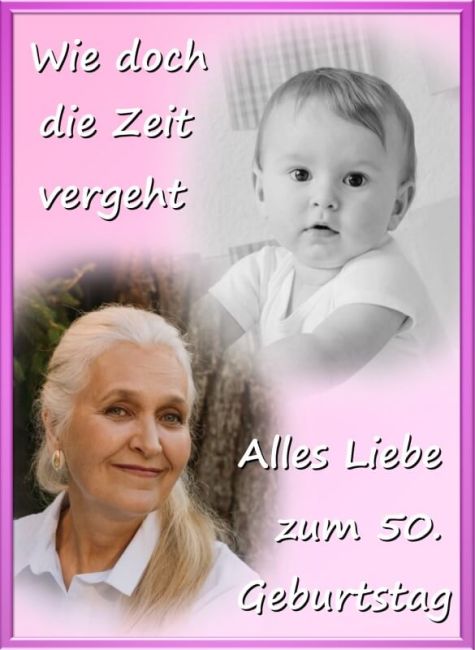 Preview: Rechteckiges Tortenfoto als Collage aus 2 Bildern (inkl. Wunschtext)