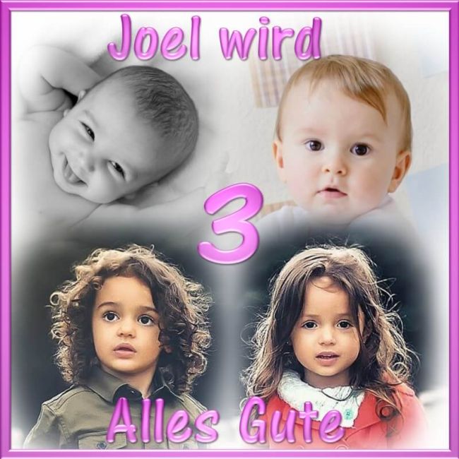 Quadratisches Tortenfoto als Collage aus 3-5 Bildern (inkl. Wunschtext)