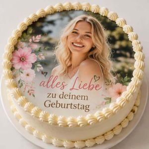 Rundes Tortenfoto aus Ihrem Wunschbild