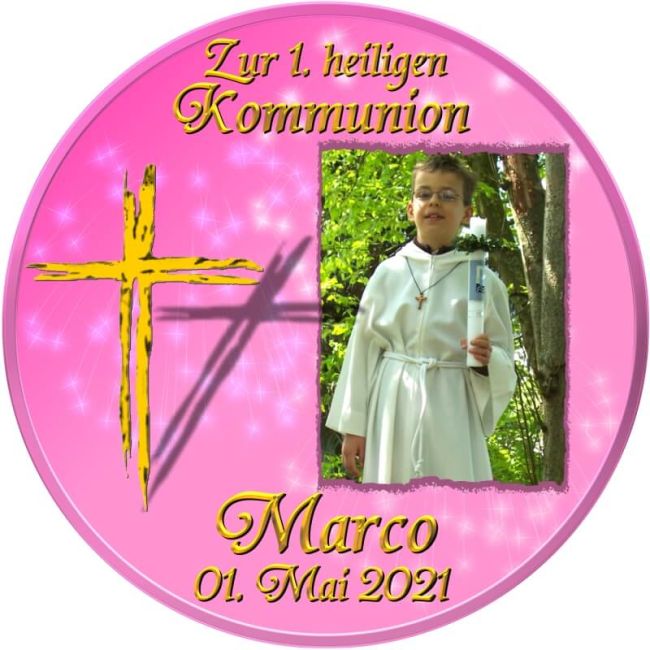 Persönliches Tortenfoto zur Kommunion Motiv 1