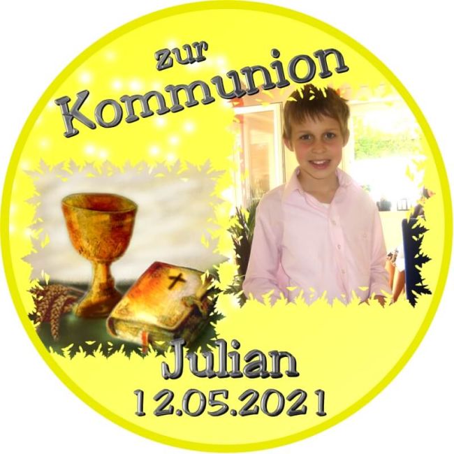 Preview: Persönliches Tortenfoto zur Kommunion Motiv 4