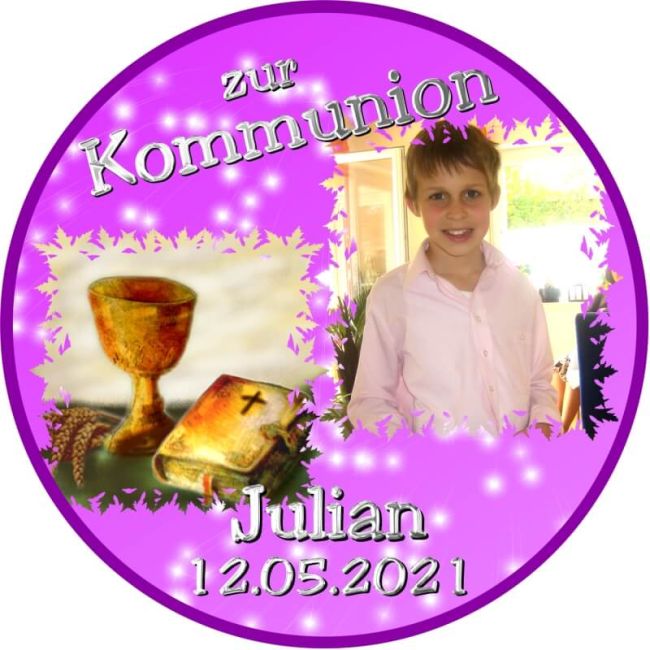 Preview: Persönliches Tortenfoto zur Kommunion Motiv 4