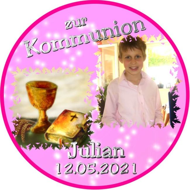 Persönliches Tortenfoto zur Kommunion Motiv 4