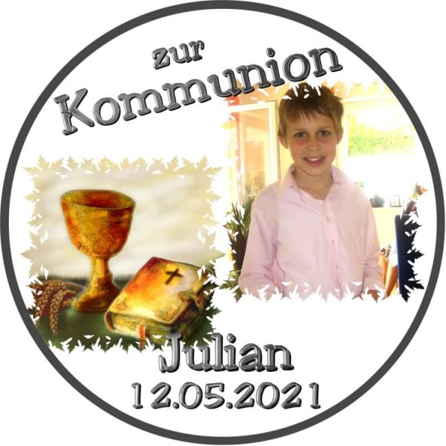 Persönliches Tortenfoto zur Kommunion Motiv 4