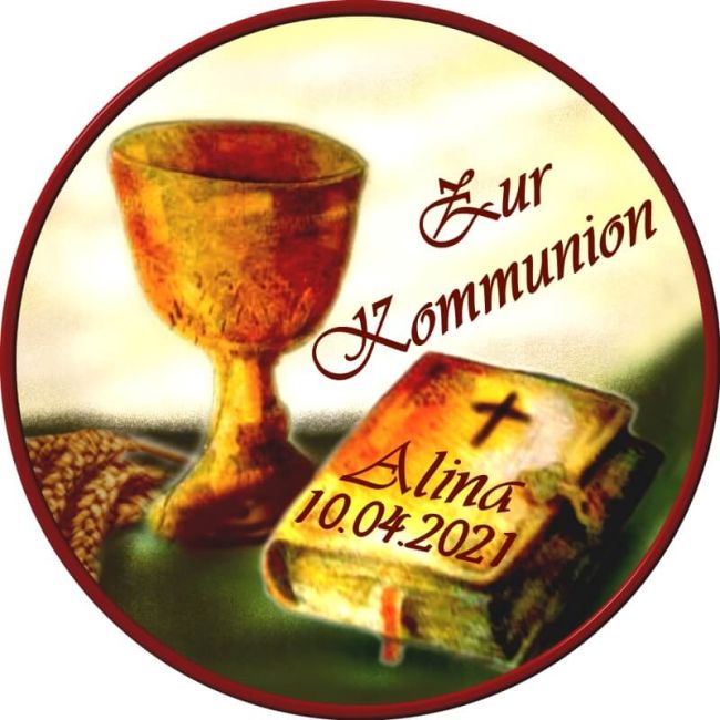 Persönliches Tortenfoto zur Kommunion Motiv 6