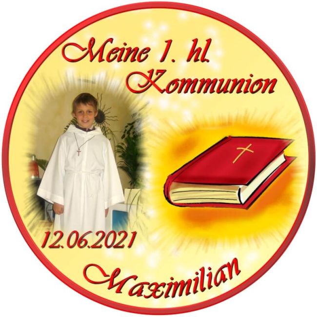 Preview: Persönliches Tortenfoto zur Kommunion Motiv 7