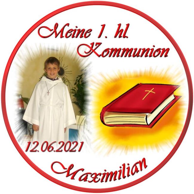 Persönliches Tortenfoto zur Kommunion Motiv 7