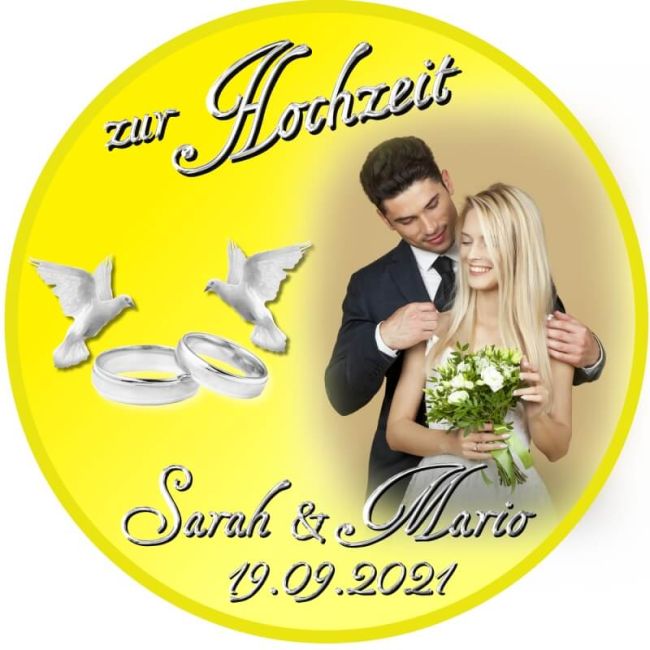 Tortenbild für die Hochzeit Motiv 1