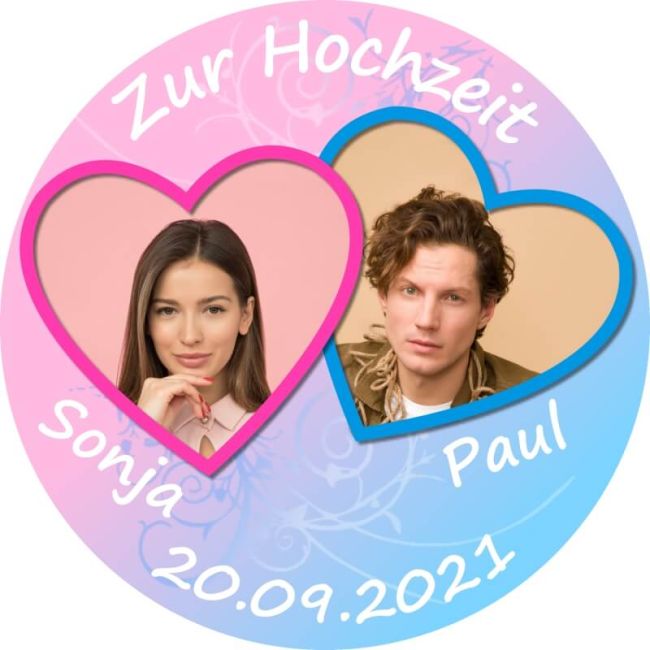 Tortenbild für die Hochzeit Motiv 3