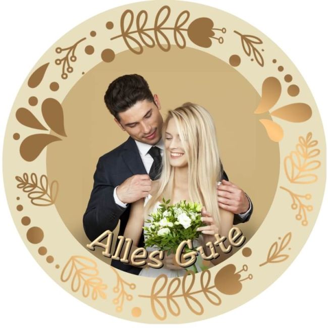 Tortenbild für die Hochzeit Motiv 8