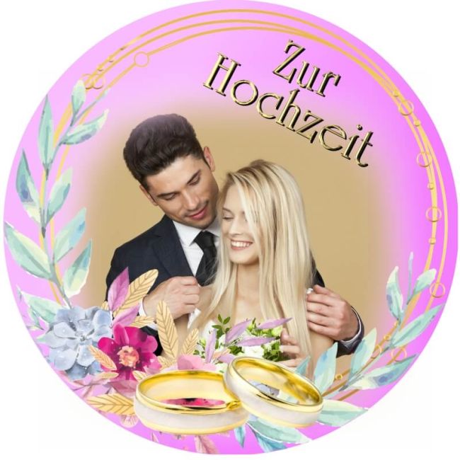 Tortenbild für die Hochzeit Motiv 9