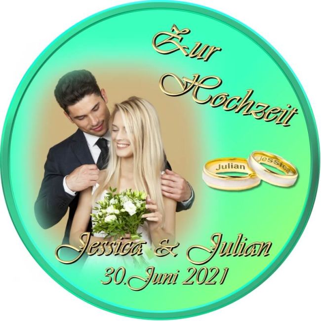 Tortenbild für die Hochzeit Motiv 11