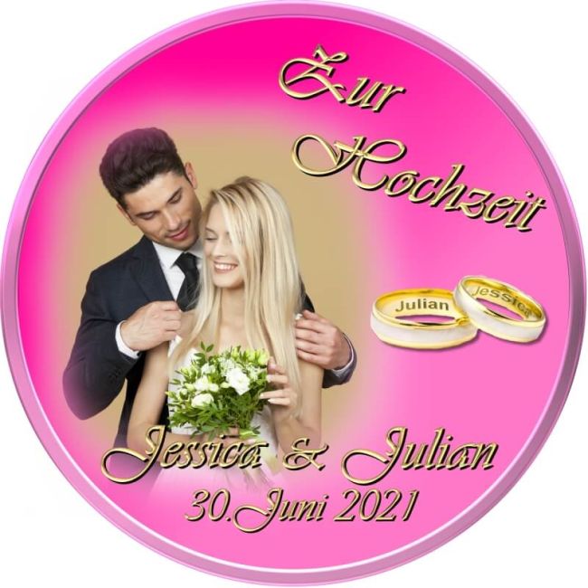Preview: Tortenbild für die Hochzeit Motiv 11