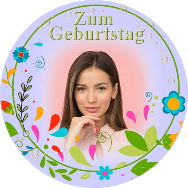 Essbarer Tortenaufleger zum Geburtstag Motiv 25