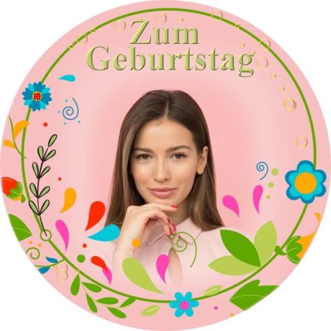 Preview: Essbarer Tortenaufleger zum Geburtstag Motiv 25