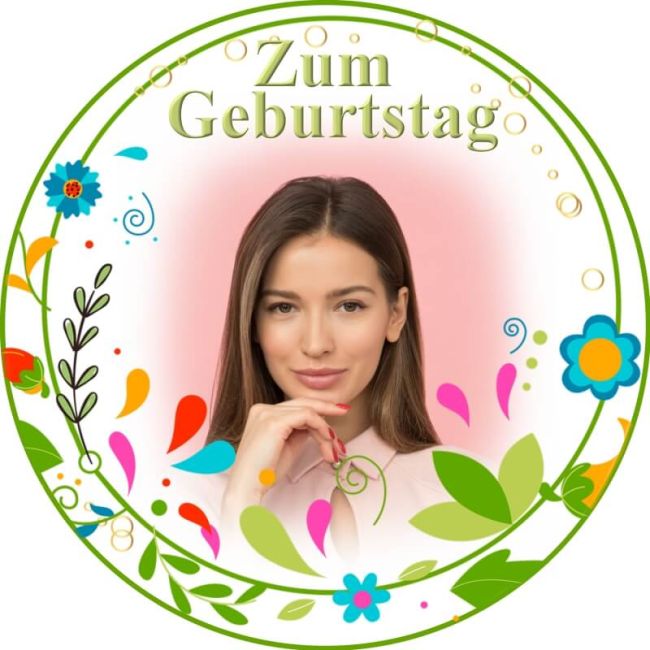 Preview: Essbarer Tortenaufleger zum Geburtstag Motiv 25