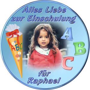 Persönlicher Tortenaufleger zur Einschulung Motiv 3