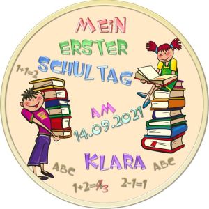 Persönlicher Tortenaufleger zur Einschulung Motiv 8