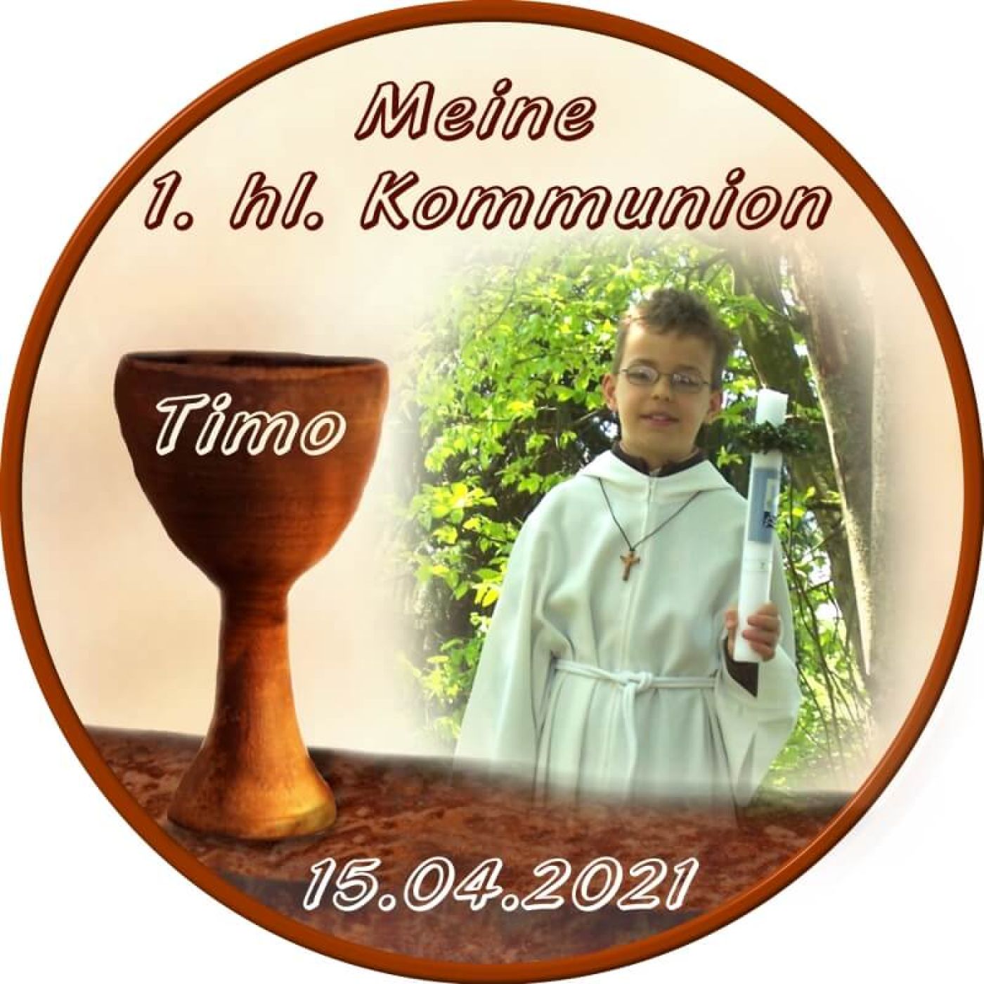Persönliches Tortenfoto zur Kommunion Motiv 18
