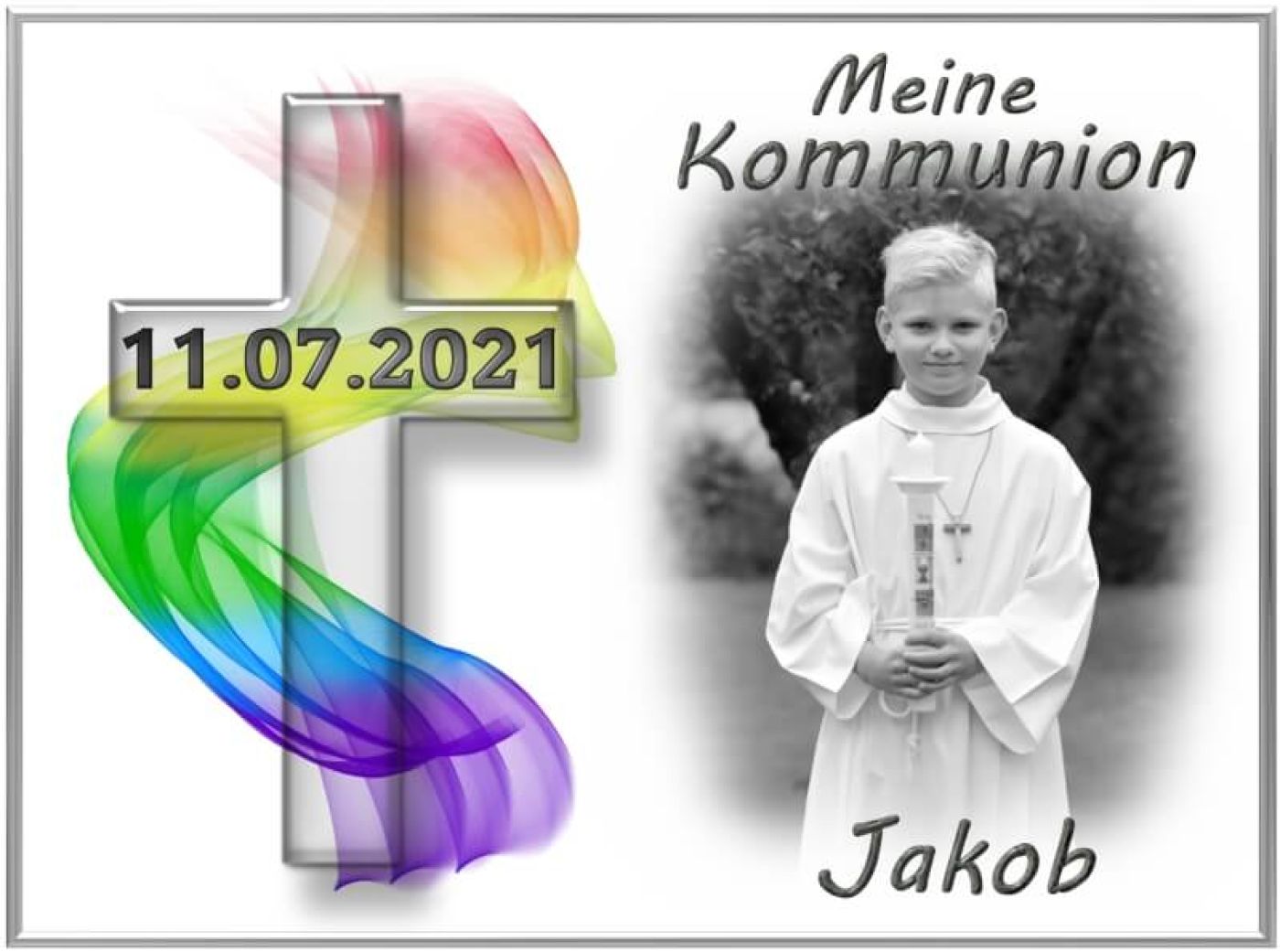 Persönliches Tortenfoto zur Kommunion Motiv 21