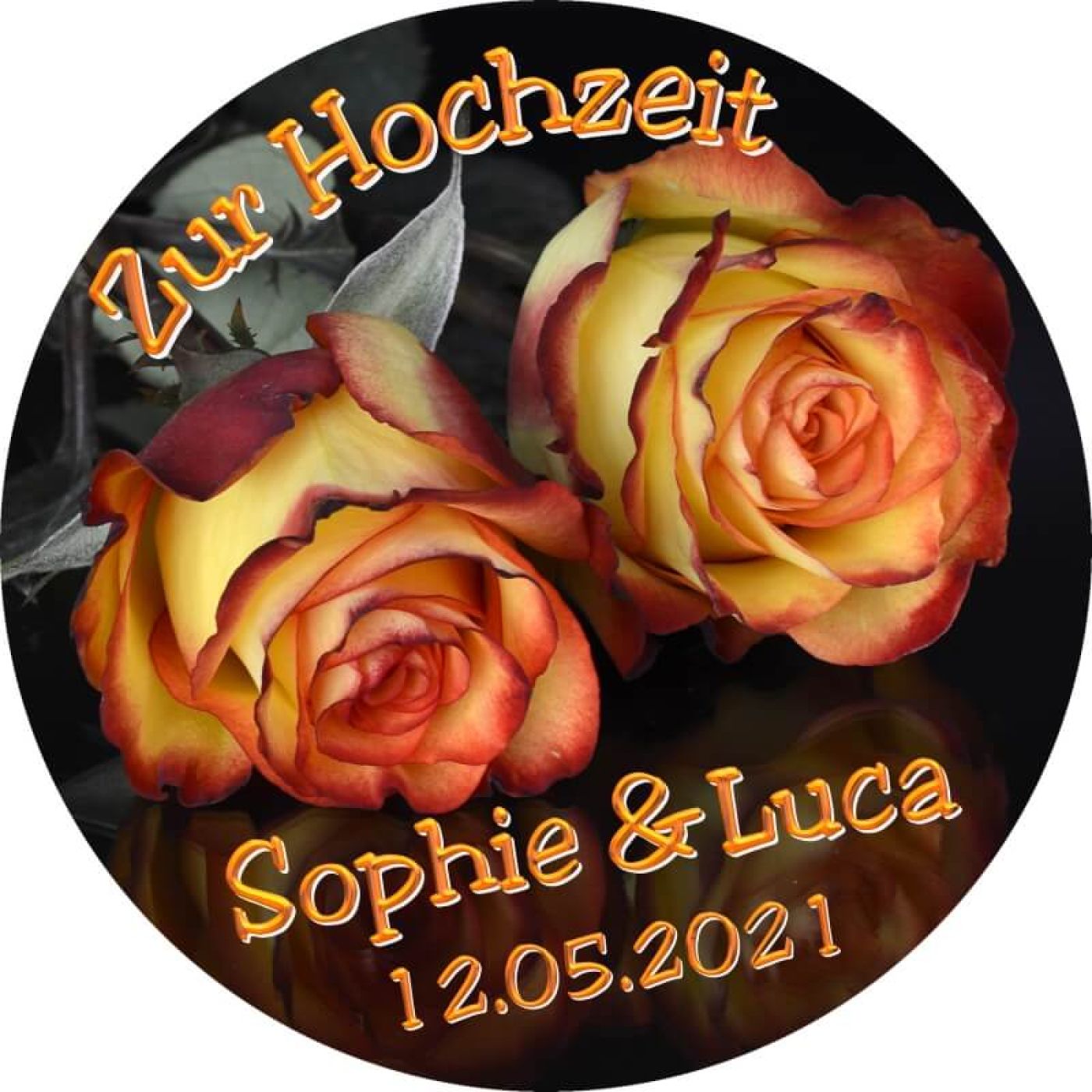 Tortenbild für die Hochzeit Motiv 5