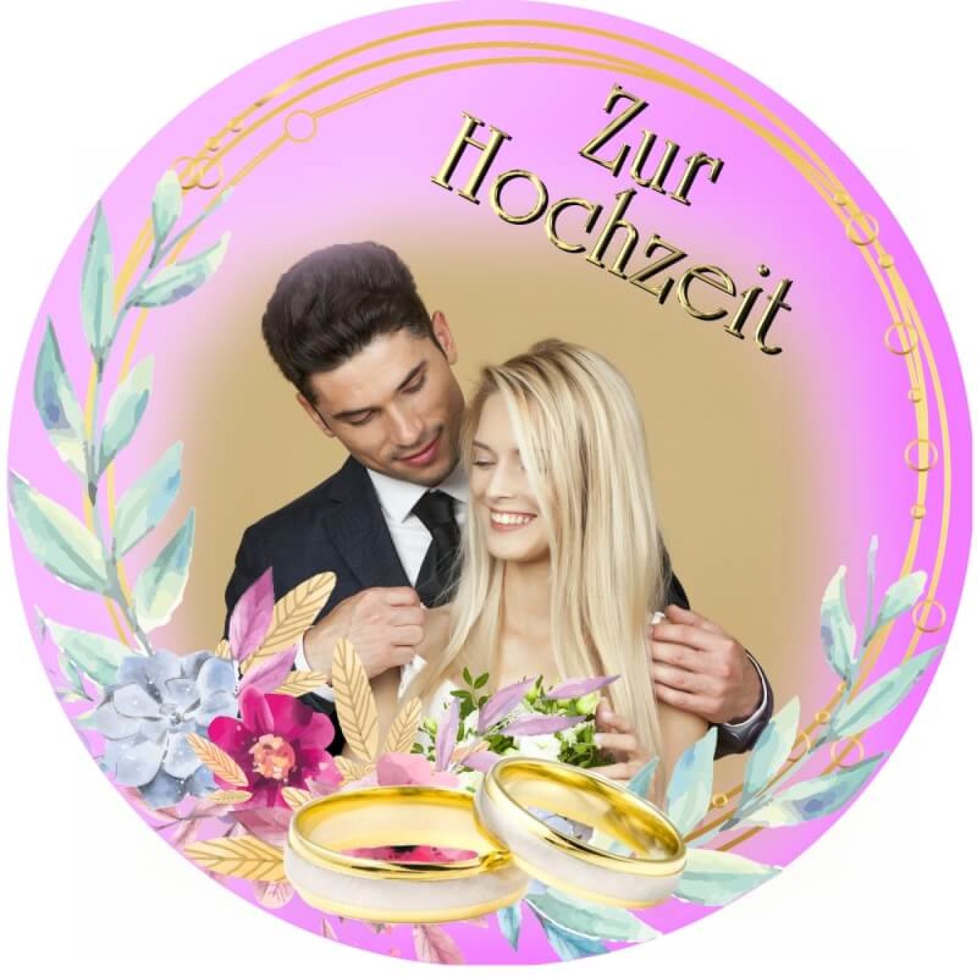 Tortenbild für die Hochzeit Motiv 9