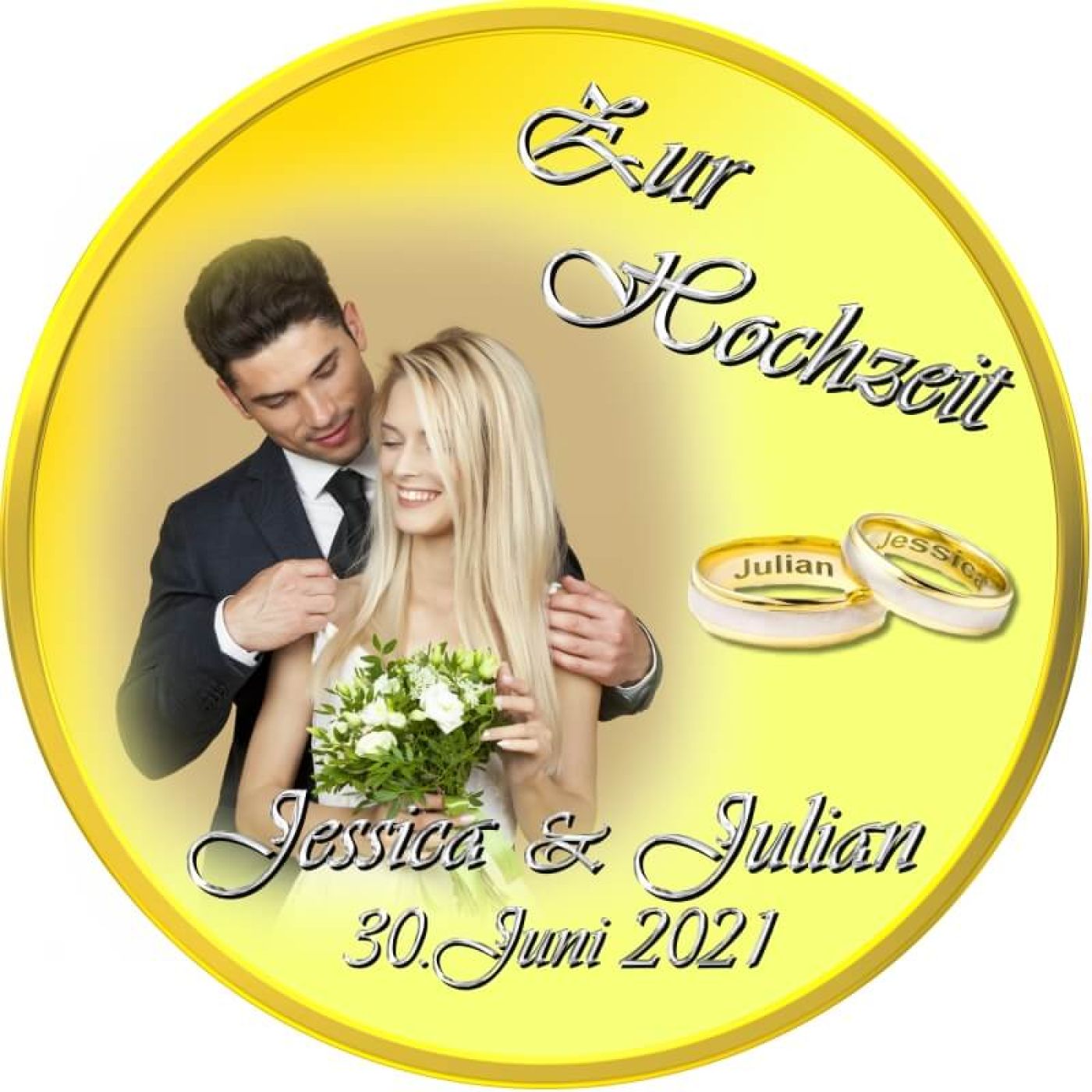 Tortenbild für die Hochzeit Motiv 11