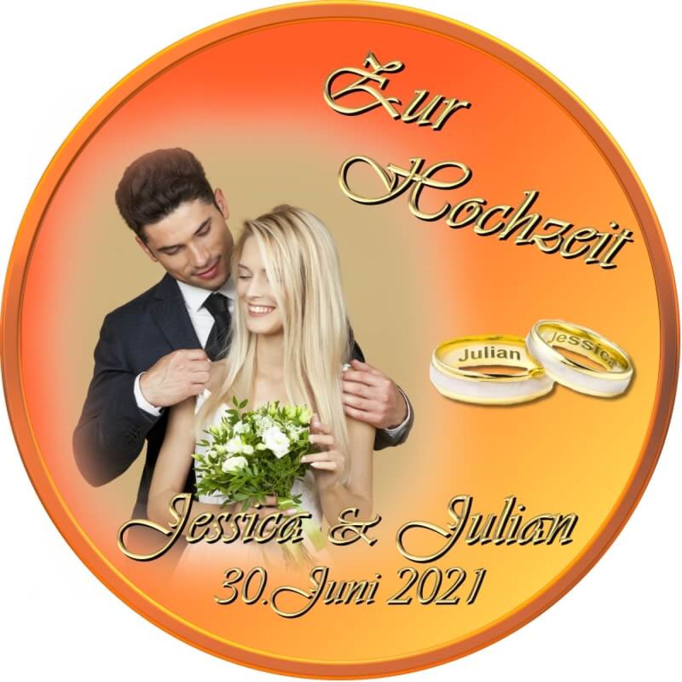 Tortenbild für die Hochzeit Motiv 11