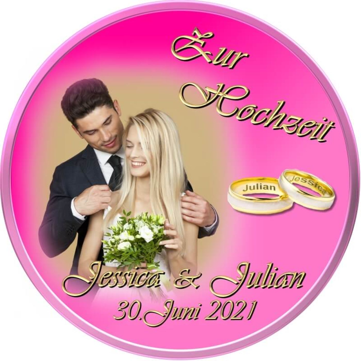 Tortenbild für die Hochzeit Motiv 11