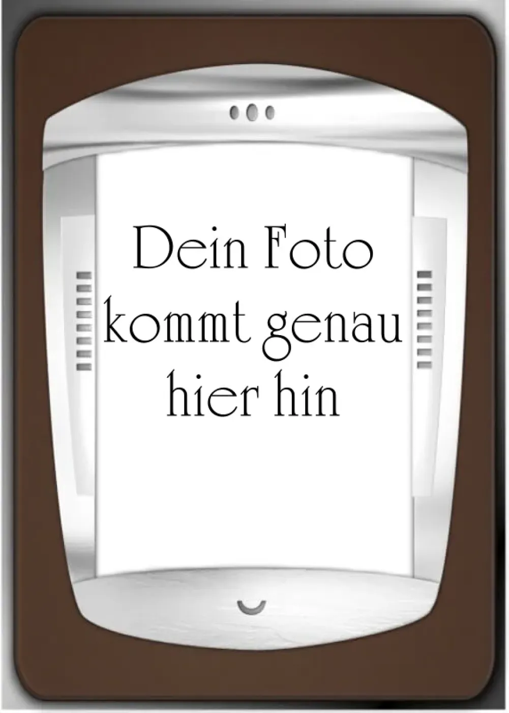 Essbarer Foto-Tortenaufleger im futuristischen Silber-Rahmen & Tech-Look