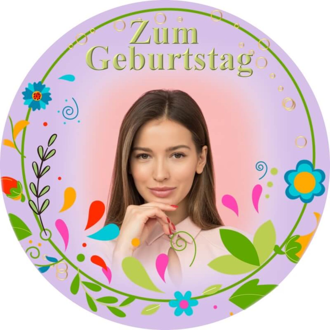 Essbarer Tortenaufleger zum Geburtstag Motiv 25