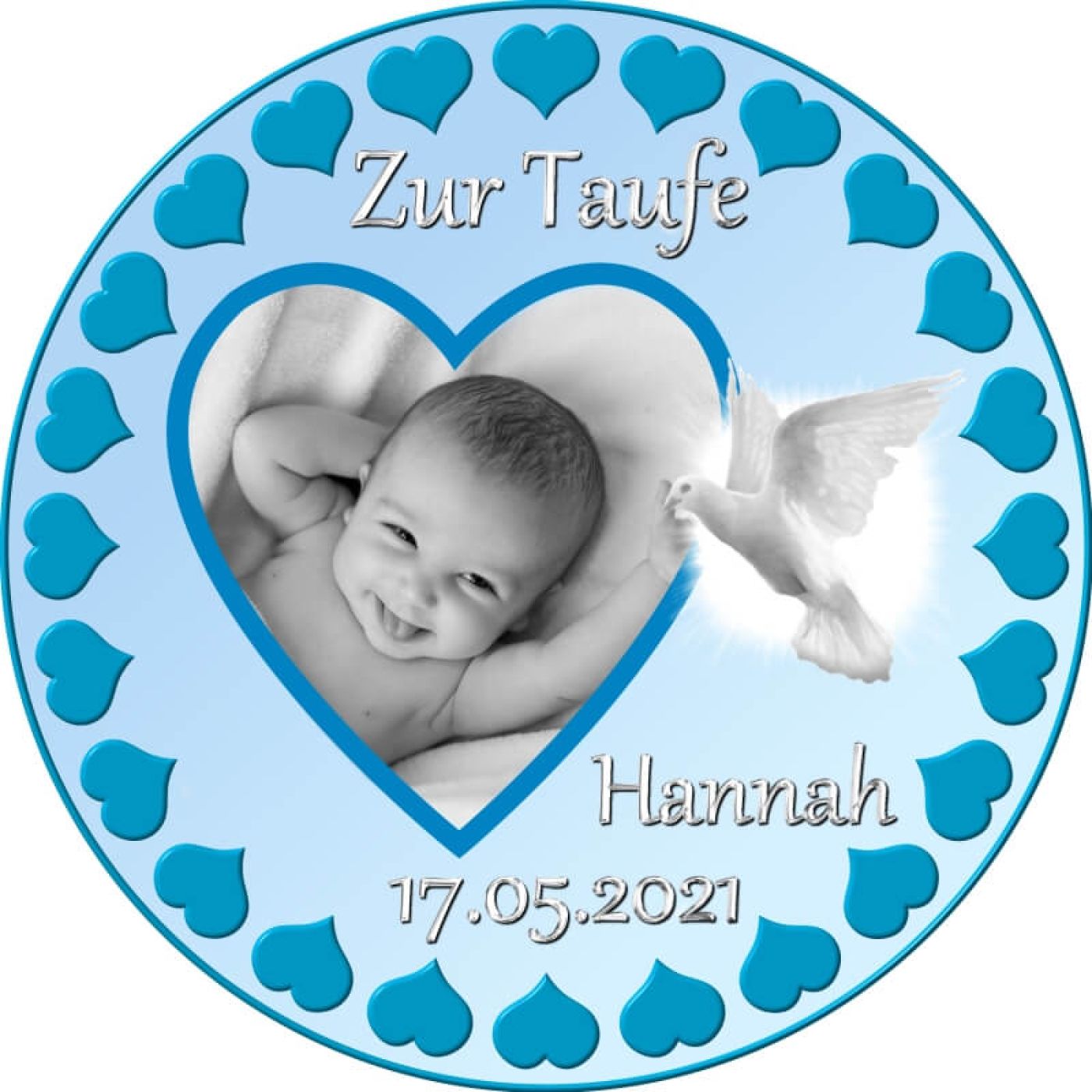 Tortenaufleger für Taufe oder Geburt Motiv 1