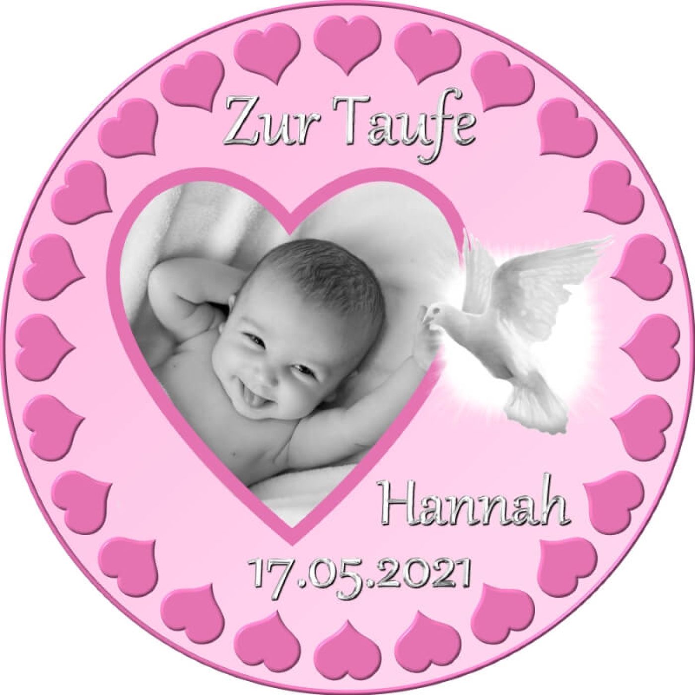 Tortenaufleger für Taufe oder Geburt Motiv 1