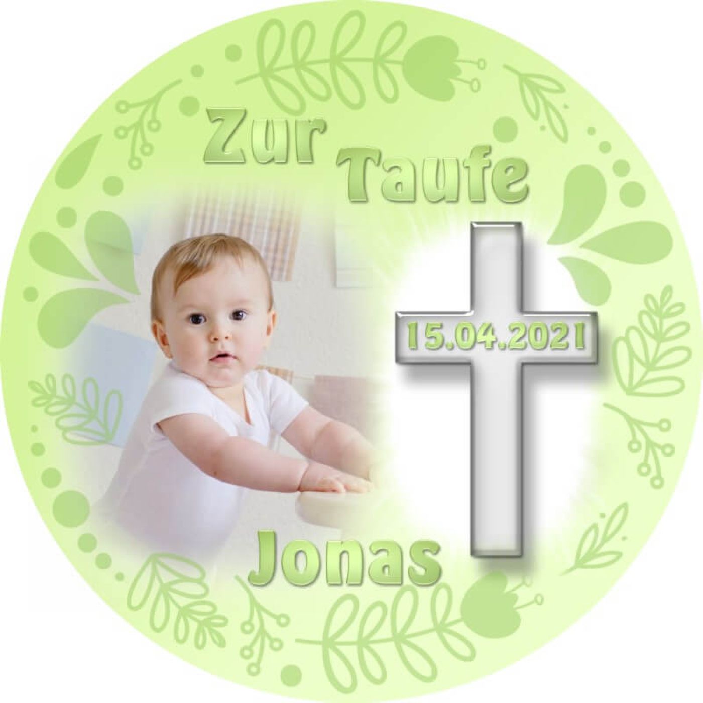 Tortenaufleger für Taufe oder Geburt Motiv 7