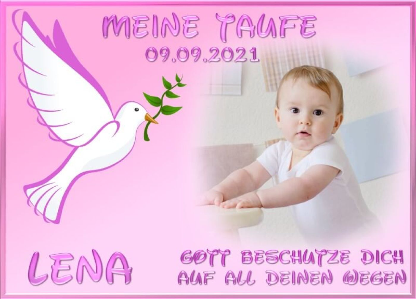 Tortenaufleger für Taufe oder Geburt Motiv 9